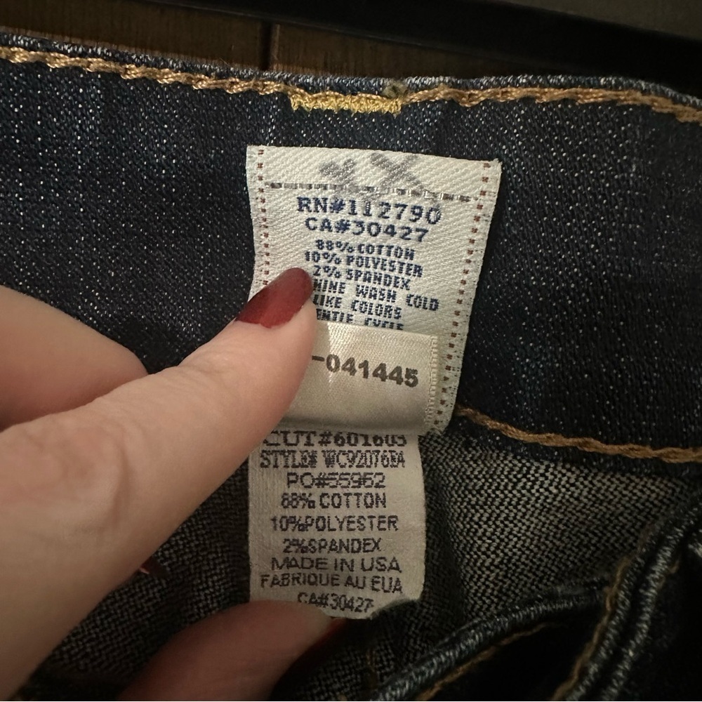 True Religion Women's Indigo Boot Cut Jeans Sz 30 Distressed Western - Picture 13 of 13